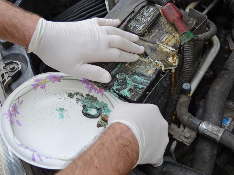 You may want to avoid getting the corrosion all over the inside of the engine bay.