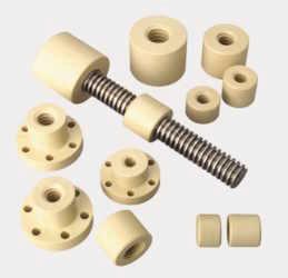iglidur Trapezoidal Lead Screw Nuts iglidur Trapezoidal Lead Screw Nuts iglidur Threaded Nuts Until now, there have been two types of trapezoidal lead screw nuts: lubricated metallic nuts, or