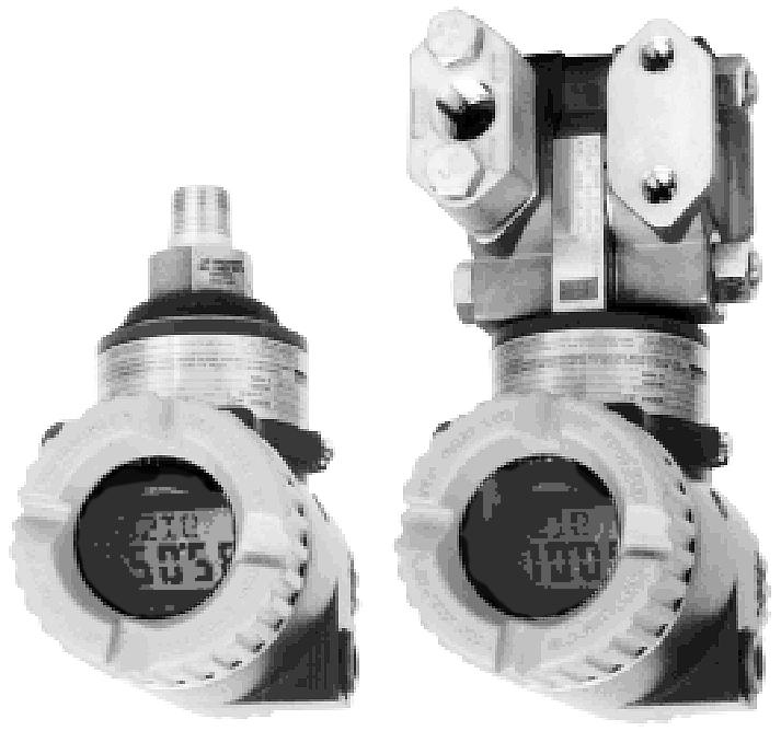 , Intelligent Gauge Pressure Transmitters Intelligent Absolute Pressure Transmitter 1 for compact light weight and direct-to-process mounting (bracket optionally available), bracket mounted, for