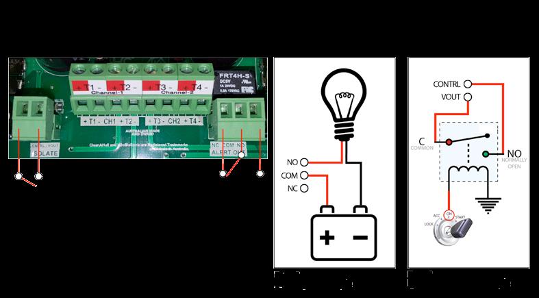 Wiring Diagram Pictured is AQLUASQ Model Alarm / Isolation Header The Aqualuma system includes a control isolation header along with an Alert Output header.