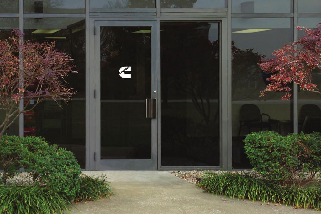 Vinyl Door/Window Signs It is common to place a company logo or logo and facility name on or near the front entrance of a building.