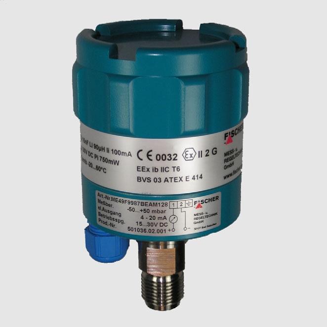 ME49 Pressure Transmitter for Explosion-Hazardous Areas This pressure transmitter with ceramic gauge head is suitable for measurement of positve and negative pressure in explosion-hazardous areas.