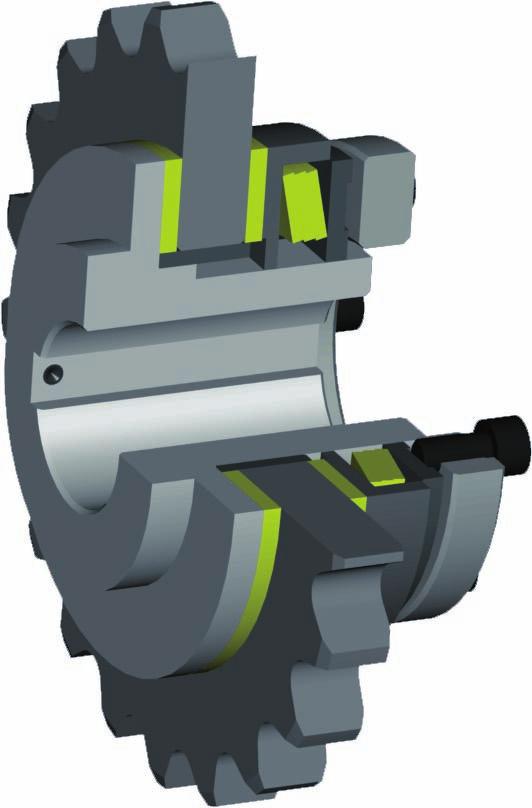 UFLEX Friction Torque Limiter Product Features and Components UFLEX Standard UFLEX with sprocket UFLEX with OTEX Overload protection up to 6800 Nm (standard) Easy to assemble with locking positions