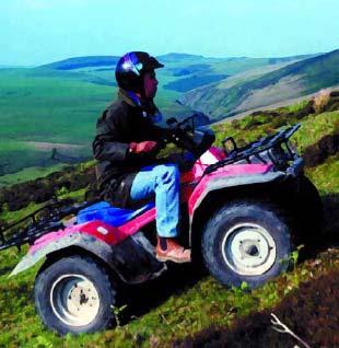 Page 3 of 5 and Training Briefing Traversing Slopes Traversing a slope can cause the ATV to slip and/or rollover or make contact with objects around you.