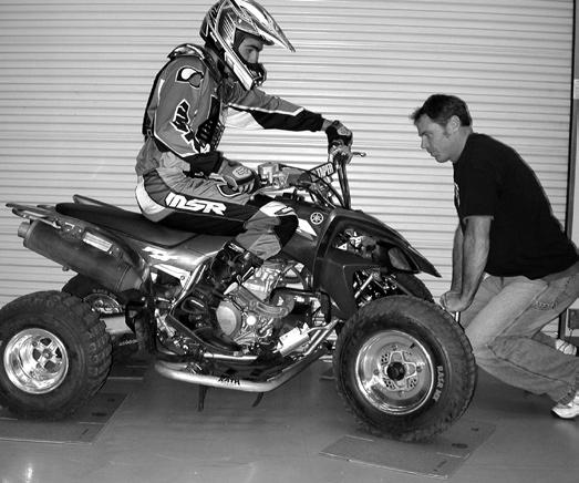 surfaces to allow for smooth operation. this is most apparent after the atv has been sitting for a while. step 5 Gently assume a seated position.