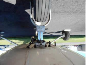 NOSE (CONTINUED) Check the inflation and tread of the nose wheel tire.