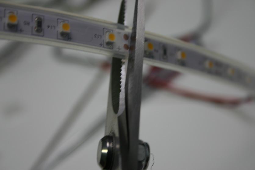 CUTTING SlimFlex LED tape light can be cut in the field to allow for easy installation. Each type of SlimFlex has a different cutting interval, so double check your cutting point before proceeding.