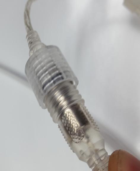 Thread the connector all the way down until finger tight