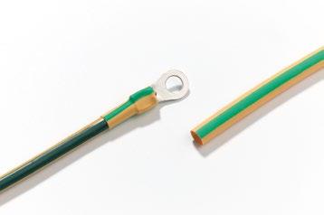Type GYS - flexible green an yellow Shrink-Kon - Thin wall heat shrink tubing - For ientifying an marking earthing connectors an cables - Mechanical an electrical insulation, corrosion protection -
