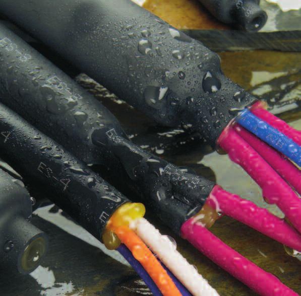 DUAL WALL SHRINK TUBING Dual Wall Adhesive Lined Shrink Tubing (DWA) Flame-retardant, High Shrink Ratio Adhesive-lined (Semi-rigid) Polyolefin Tubing DWA is designed for insulating and sealing