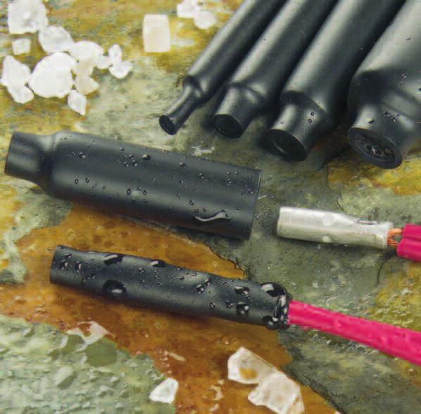 SPECIAL PURPOSE SHRINK TUBING Heat Shrink Caps (HSC) Semi-rigid, Encapsulant-lined Polyolefin Caps HSC Caps offer an improved, inexpensive way to encapsulate crimped electrical connections, including