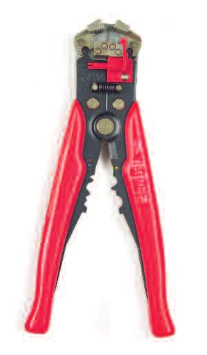 APPLICATION TOOLS Heavy Duty Wire Stripper & Cutter Self-adjusting wire stripper Adjustable stopper enables user to pre-determine required strip length and can be swiveled if user does not require