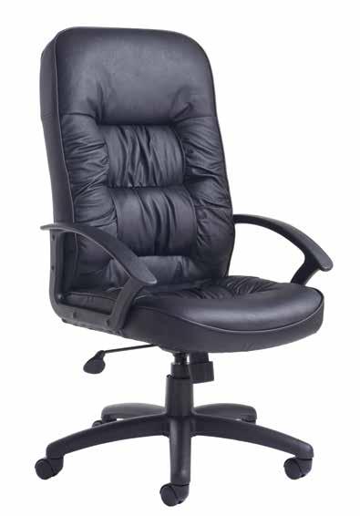 King Leather faced managers chair Code KNG300T1 Description High back chair 50mm easy glide castors Durable