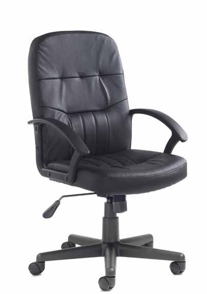 Cavalier Leather faced managers chair Code CAV300T1 Description High back chair 50mm easy glide castors Durable