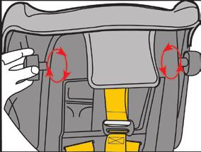 1 2a 2b Headrest Adjustment To Lower: Rotate Knob Clockwise To Raise: Rotate Knob Counter-Clockwise 1. Loosen the harness system.