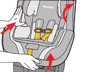 Section 9: Installing the Child Restraint Rear-Facing in Your Vehicle WARNING! DEATH or SERIOUS INJURY can occur ALWAYS use in reclined position when installed Rear-Facing.
