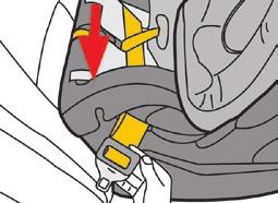 3 3. Place the child restraint on the vehicle seat facing rearward.