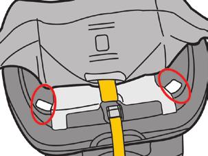 2 2. Lift the trim cover at the front and locate the rear-facing belt path