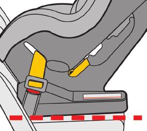 Repeat as needed until the child restraint cannot be moved more than one inch (2.5 cm) in any direction at the belt path. 6.