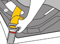 3 3. Making sure the seat belt is not twisted, route the seat belt through the forwardfacing belt path, then buckle seat belt.
