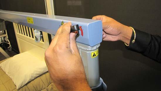 shoulder height and dismantle the lift from the trolley following