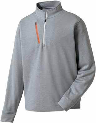 Technology eliminates odor Extended Half-Zip Construction allows for an easy on/off as conditions