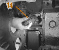 Install three (3) capscrews and washers through case front and