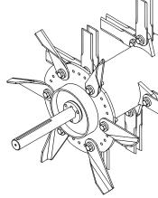 ROTOR LDE IMPORTNT! The paddle blades, located on the balance rings inside the chopper, must be installed in the direction shown ().