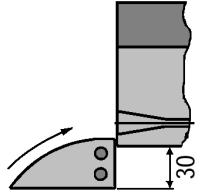 It is important to take care of the position of the inserts. Magnetflex curves should only be drilled in the underpart, taking the dimensions into account shown in the drawing.