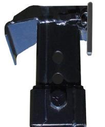 The gooseneck height adjustment bolts, which have a cup that makes a gripping impression into the gooseneck tube, must be tight so that the trailer does not drop to a lower position.