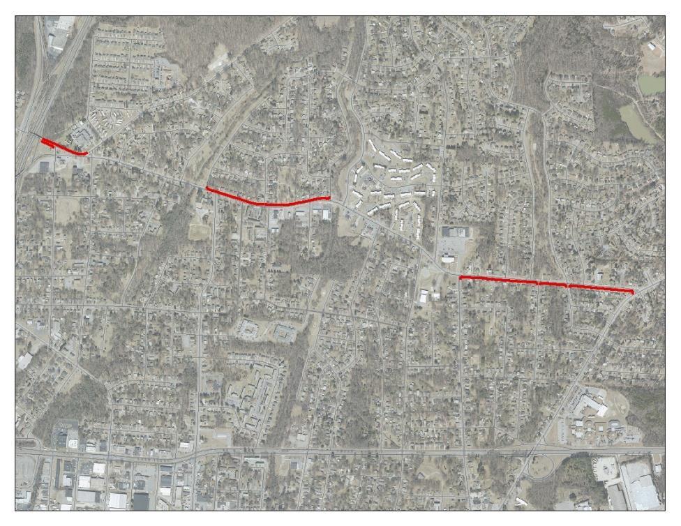 Project 21: Phillips Ave Description: Where none exists between Summit Ave and Huffine Mill Rd Cost: $330,000 Total Score: 34 Land Use Connect 8 Percent of Existed Infrastructure 18.