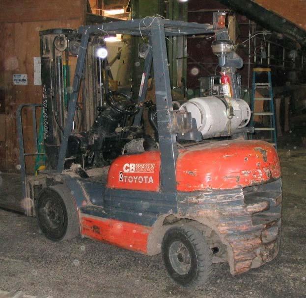 OR 2004-04-01 Parked forklift crushes operator against semi-trailer SUMMARY On February 10, 2004, a 42-year-old forklift operator was crushed between the forklift he had been operating and a