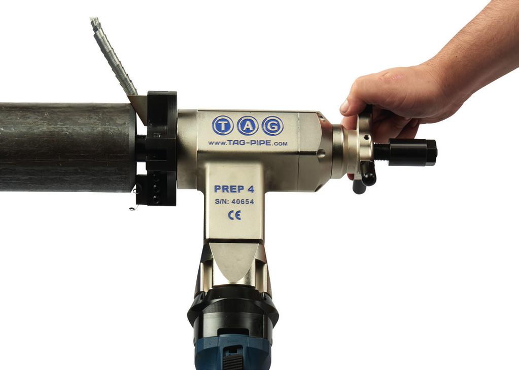 T A G PREP 4 Portable Pipe Bevelling Machine RANGE: 23 to 112mm i/d Functions: External