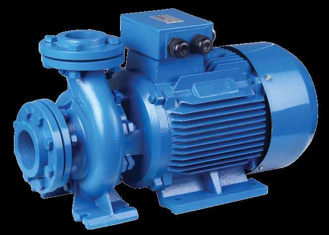 CM Series Centrifugal Pumps Applications Centrifugal, monoblock, single-impeller electrical pumps with pump body. Built to DIN 24255 standards, with connection to the motor by means of a support unit.