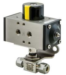Options & Accessories Actuated Ball Valve Assemblies EB Series valves are available with a wide range actuators, solenoids, limit switches selected specifically for each valve s requirements.