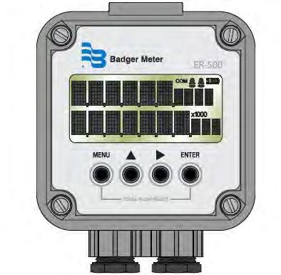 Flow monitor ER-500 Input Frequency range 1 to 3500 Hz Frequency accuracy ±0,1 % Over voltage protection 28V DC Features Compact size High accuracy and repeatability (0,05 %) Flexibility of