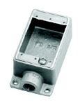 Square, 2 Gang, Wall Mount - 1 Port,
