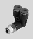 Push-in fittings QS, Quick Star Push-in Y-fitting QSYL Orientable Male thread with external hex G thread Connection Nominal size Tubing O.D. B1 D5 D6 H1 H2 L1 L2 L3 ß Weight/ Rx 1.9 4 11 10 3.2 23 14.