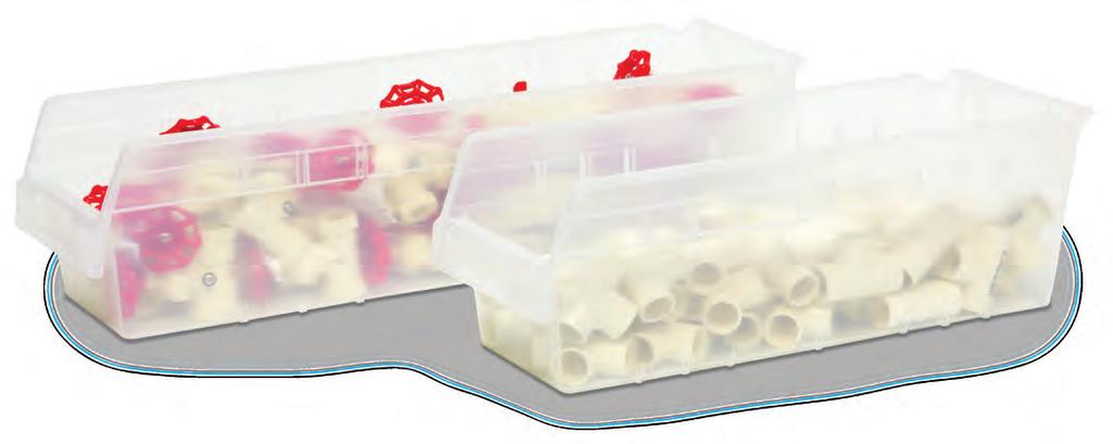 Clear ShelfMax Bins Go deep! Clear 6-inch ShelfMax Bins expand storage capacity up to 85% over standard 4 bins. Exclusive!