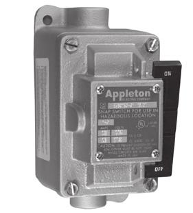 Controls CONTROLS: HAZARDOUS LOCATION CONTROL STATIONS AND SWITCHES 1-Gang 2-Gang 20 Amp 120-277 Vac Catalog