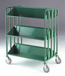 sturdy trolleys with choice of: fi xed laminate shelves with edge retaining rods or removable and reversible