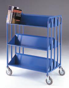 150kg or 300kg capacities Book and Shelf Trolleys 150kg capacity trolleys H x W x D Laminate Steel 2 tier 1000