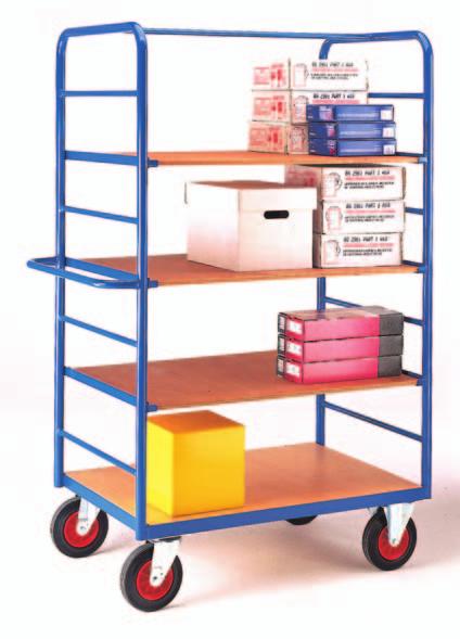 30 Industry favourite Shelf Truck Capacity 500kg UDL Welded angle chassis with tubular end frames.