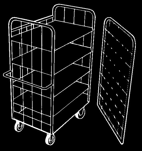 Clearance 280 mm Capacity UDL kg Truck max 500; per shelf max 50; base 300 when shelves fully loaded Overall length = Deck length + 200mm