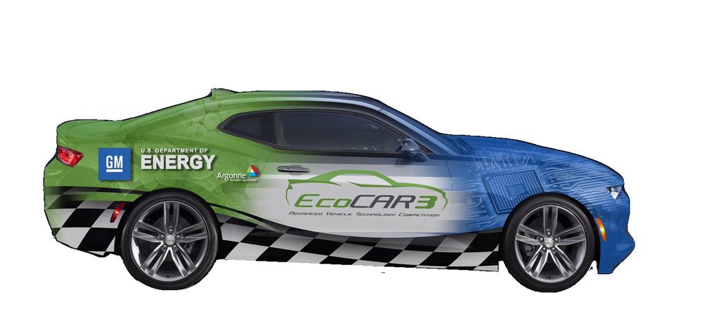 university teams to redesign a Chevrolet Camaro to even further reduce its environmental impact, while maintaining the