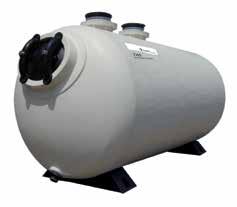 THS SERIES HORIZONTAL SAND FILTER Featured Highlights Five sizes to 27 sq. ft. Manway in front for easy access and smaller footprint Manway with viewport available as option 6 in.
