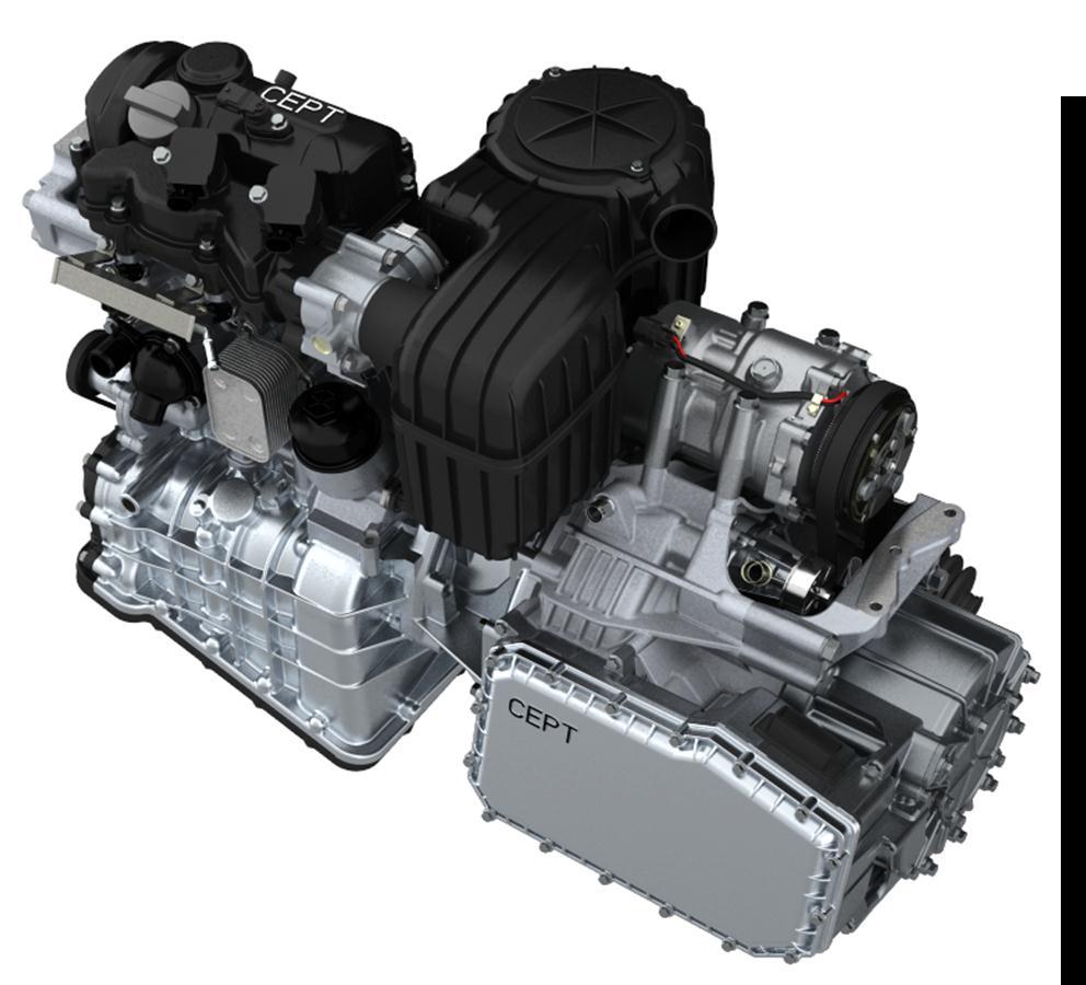 AVL e-fusion Pure Range Extender Combustion Engine Maximum Power [kw] 28 Maximum Torque [Nm] 68 Transmission Number of gears [-] 2 Electric