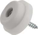 26 Stoppers Stoppers, with recessed head screw (PZ2), non-slip design due to soft plastic, PVC Colour: white,