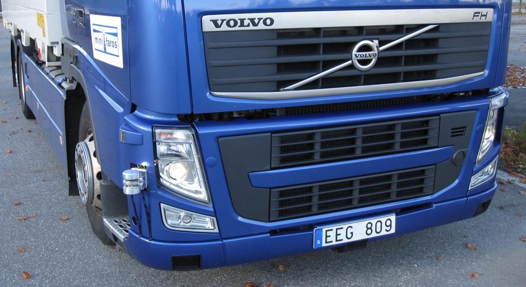 Figure 6: Volvo demonstrator FH12 rigid truck. The Laserscanner is mounted at the lower right corner of the front of the truck as shown in Figure 7.