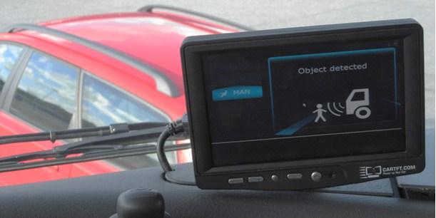 The HMI information is mainly communicated to the driver via the small display screen mounted on the dashboard at the right hand side of the driver.